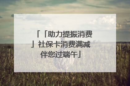 「助力提振消费」社保卡消费满减伴您过端午