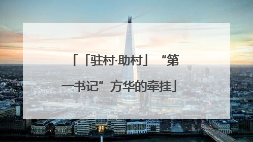 「驻村·助村」“第一书记”方华的牵挂