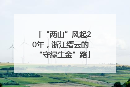 “两山”风起20年，浙江缙云的“守绿生金”路