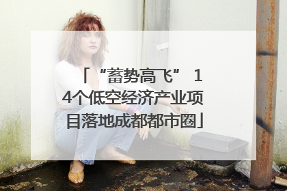“蓄势高飞” 14个低空经济产业项目落地成都都市圈