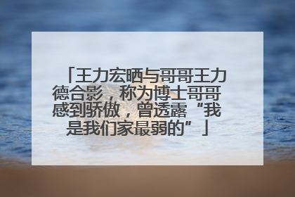 王力宏晒与哥哥王力德合影，称为博士哥哥感到骄傲，曾透露“我是我们家最弱的”