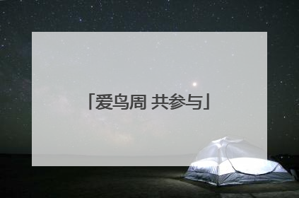 爱鸟周 共参与