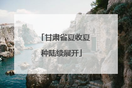 甘肃省夏收夏种陆续展开