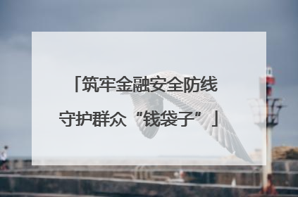 筑牢金融安全防线 守护群众“钱袋子”