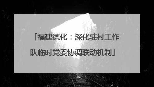福建德化：深化驻村工作队临时党委协调联动机制