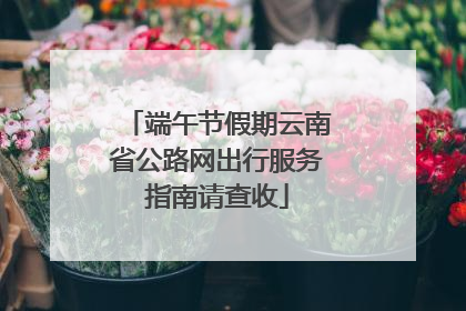 端午节假期云南省公路网出行服务指南请查收