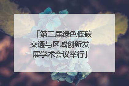 第二届绿色低碳交通与区域创新发展学术会议举行