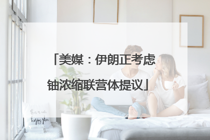美媒：伊朗正考虑铀浓缩联营体提议