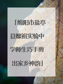 绵阳市盐亭县嫘祖实验中学师生巧手剪出家乡神韵