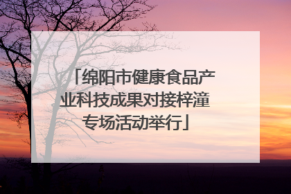 绵阳市健康食品产业科技成果对接梓潼专场活动举行