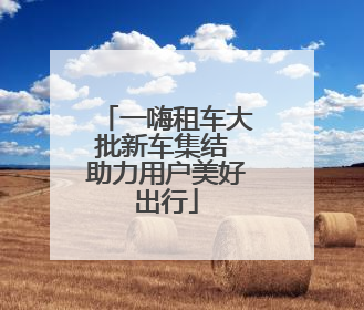 一嗨租车大批新车集结 助力用户美好出行