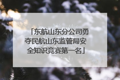 东航山东分公司勇夺民航山东监管局安全知识竞赛第一名