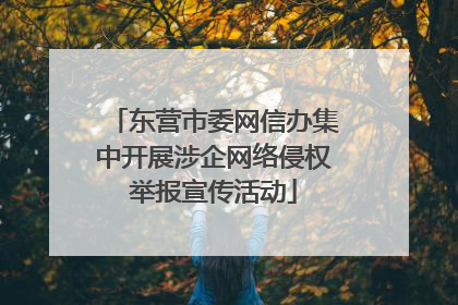 东营市委网信办集中开展涉企网络侵权举报宣传活动