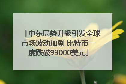 中东局势升级引发全球市场波动加剧 比特币一度跌破99000美元