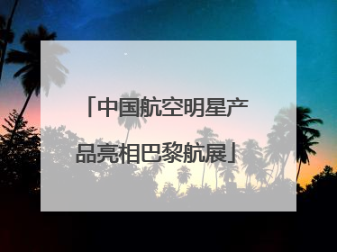 中国航空明星产品亮相巴黎航展