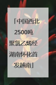 中国西北2500吨聚氯乙烯经湖南怀化首发越南