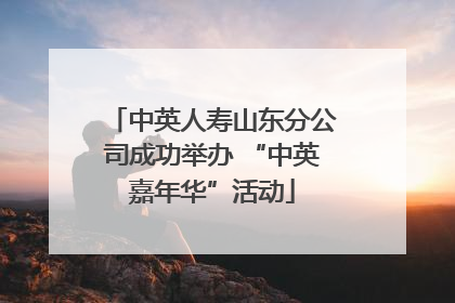 中英人寿山东分公司成功举办 “中英嘉年华”活动