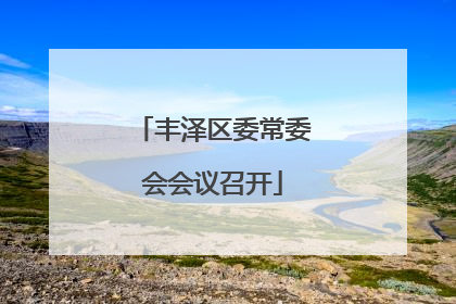 丰泽区委常委会会议召开