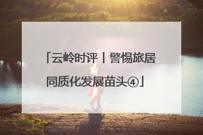 云岭时评丨警惕旅居同质化发展苗头④