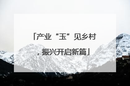 产业“玉”见乡村，振兴开启新篇