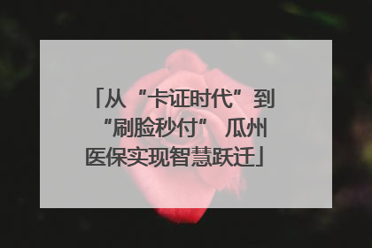从“卡证时代”到“刷脸秒付” 瓜州医保实现智慧跃迁
