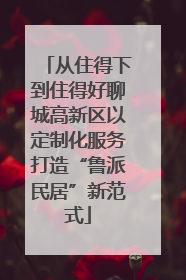 从住得下到住得好聊城高新区以定制化服务打造“鲁派民居”新范式