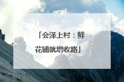 会泽上村：鲜花铺就增收路