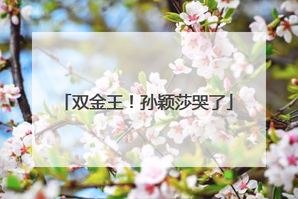 双金王！孙颖莎哭了