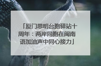 厦门思明台胞驿站十周年：两岸同胞在闽南语加油声中同心接力