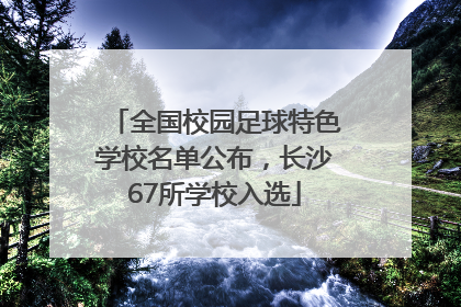 全国校园足球特色学校名单公布，长沙67所学校入选
