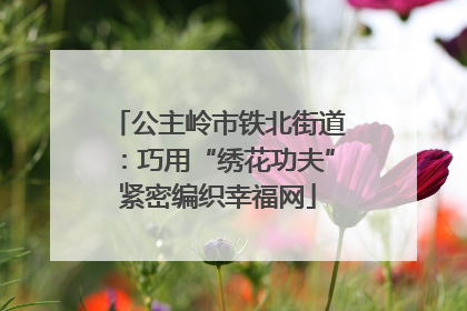 公主岭市铁北街道：巧用“绣花功夫”紧密编织幸福网