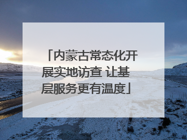 内蒙古常态化开展实地访查 让基层服务更有温度