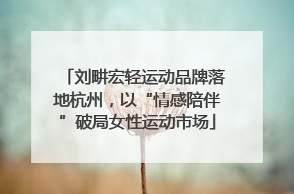 刘畊宏轻运动品牌落地杭州，以“情感陪伴”破局女性运动市场