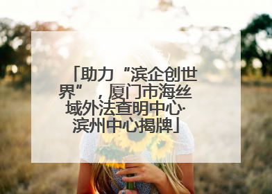 助力“滨企创世界”，厦门市海丝域外法查明中心·滨州中心揭牌