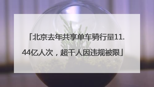 北京去年共享单车骑行量11.44亿人次，超千人因违规被限