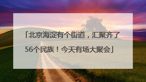 北京海淀有个街道，汇聚齐了56个民族！今天有场大聚会