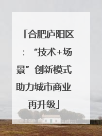 合肥庐阳区：“技术+场景”创新模式助力城市商业再升级