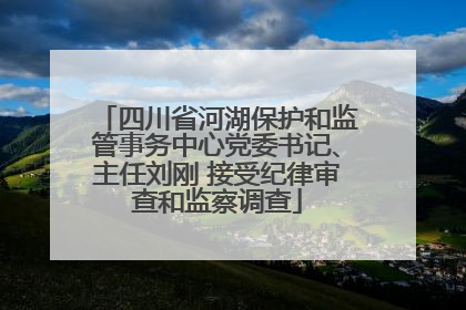 四川省河湖保护和监管事务中心党委书记、主任刘刚 接受纪律审查和监察调查