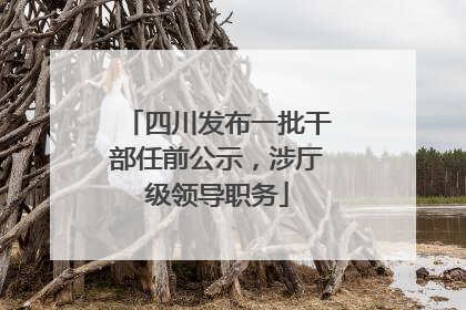 四川发布一批干部任前公示，涉厅级领导职务