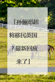 孙俪邓超将移民英国？最新回应来了