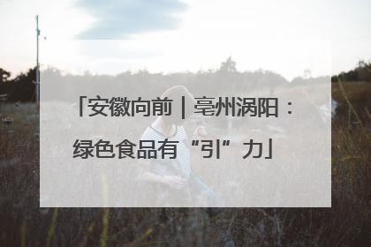 安徽向前｜亳州涡阳：绿色食品有“引”力