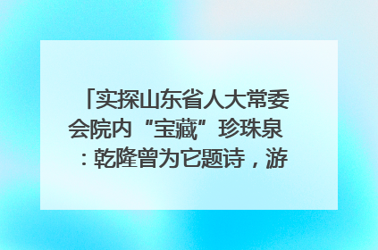 实探山东省人大常委会院内“宝藏”珍珠泉：乾隆曾为它题诗，游客无需预约免费游览