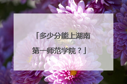 多少分能上湖南第一师范学院？