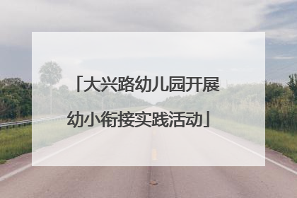 大兴路幼儿园开展幼小衔接实践活动
