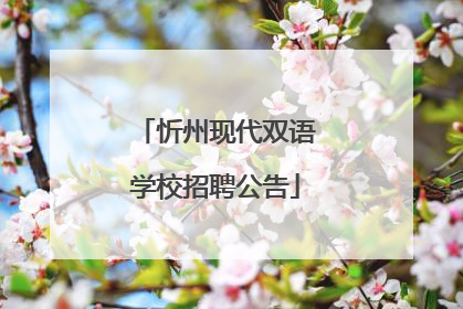忻州现代双语学校招聘公告