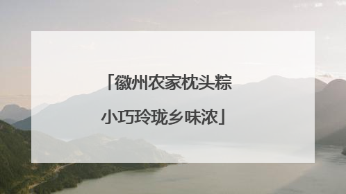 徽州农家枕头粽 小巧玲珑乡味浓