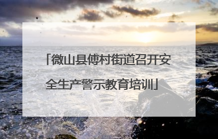 微山县傅村街道召开安全生产警示教育培训