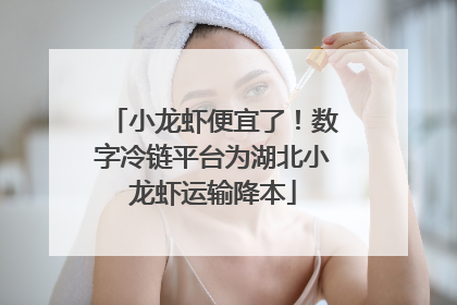 小龙虾便宜了！数字冷链平台为湖北小龙虾运输降本