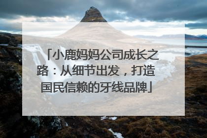 小鹿妈妈公司成长之路：从细节出发，打造国民信赖的牙线品牌