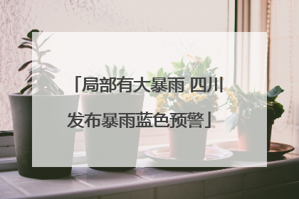 局部有大暴雨 四川发布暴雨蓝色预警